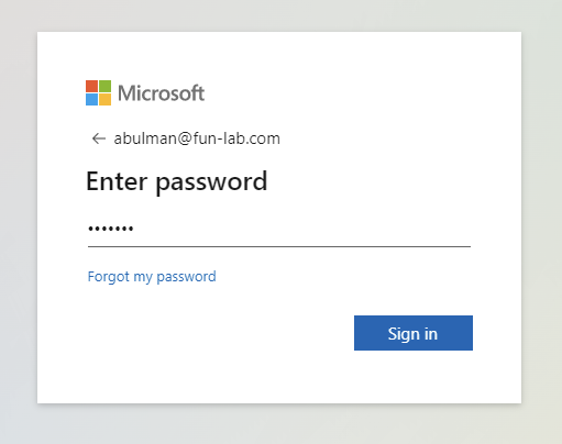 (Microsoft) Inital Password Reset – Funlab
